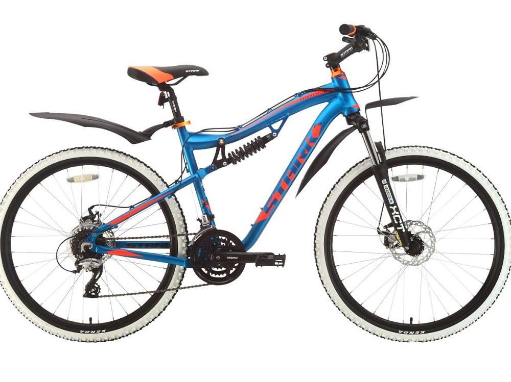 Велосипед STARK Voxter 26.4 FS D 18" синий/оранжевый