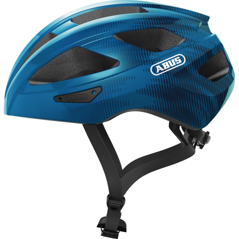 Шлем Abus Macator, 300гр, 13 отв, сетка от насекомых, steel blue синий